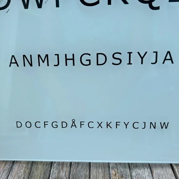 IKEA Eye Chart Wall Decor - Black and White